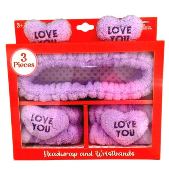 NWT - 3 Piece Headwrap & Wristbands Spa Set (SKU#0404) - Picture 2 of 3